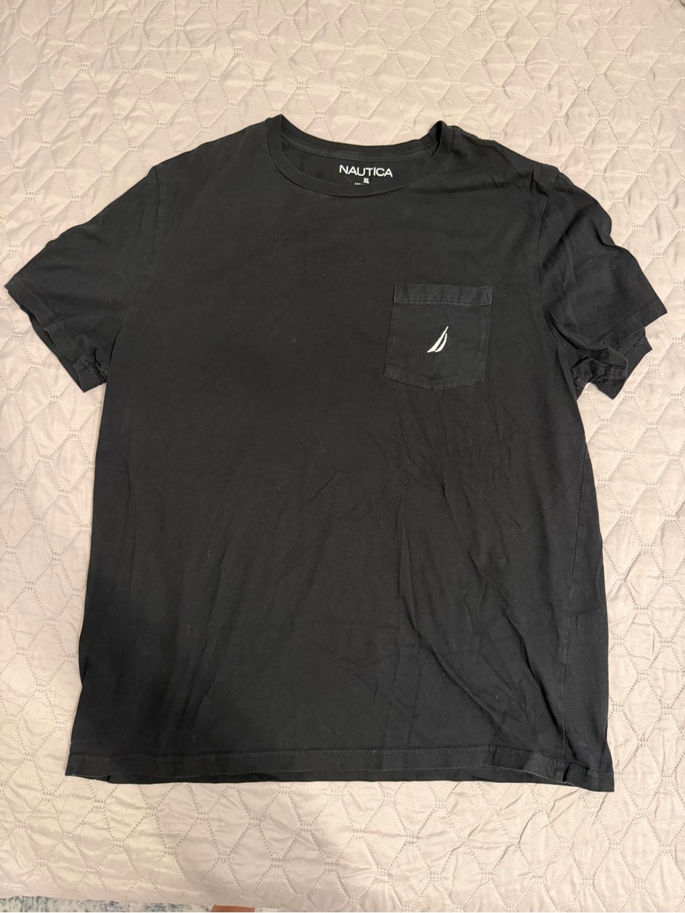 Nautica Men’s Black Pocket Crewneck T-Shirt - Size M